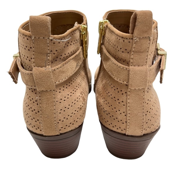 CIRCUS SAM EDELMAN PHEONIX Perforated Ankle Booties Boots Tan Beige Shoes sz 7 - Picture 6 of 16